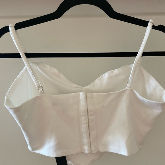 Lulu’s Radiating Romance White Sleeveless Cropped Bustier Top - BNWT - Size M - Picture 6 of 9
